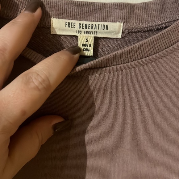 Free Generation Los Angeles ladies oversized pullover sweatshirt Size S - Picture 2 of 5